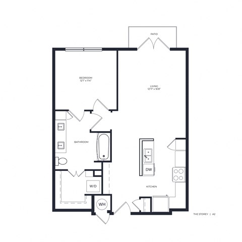 The Storey Apartment Homes in Dallas, Texas One Bedroom Floor Plan